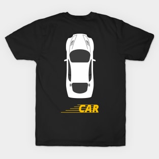 Mel2D - Press Shop T-Shirt Car White Letters Golden T-Shirt